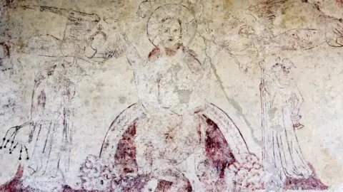 Andrew Lambourne Christ in Majesty medieval mural