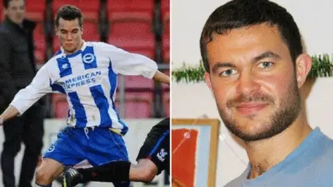 Photos of Worthing United FC players Jacob Schilt and Matthew Grimstone who were killed when a Hawker Hunter jet crashed on the A27 during the Shoreham Air Show in August 2015