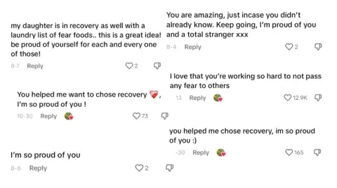 Comments from @recoverywithmegan TikTok