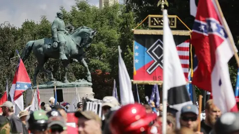 Getty Images General crowd shot from Charlottesville protests. Violence broke out at the "Unite the Right" rally in Charlottesville before the attack that killed counter-protester Heather Heyer