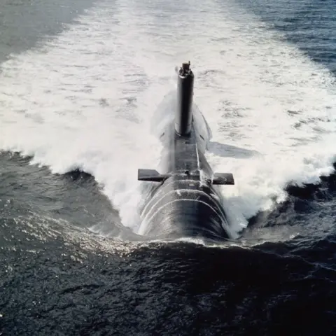 Getty Images HMS Conqueror, one of the obsolete submarines