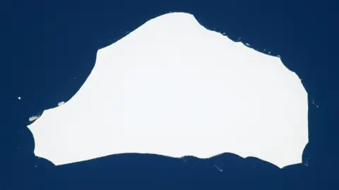 T.PEAKE/ESA/NASA Tim Peake's iceberg, known as A-56, was roughly 26km by 13km (16 miles by 8 miles)