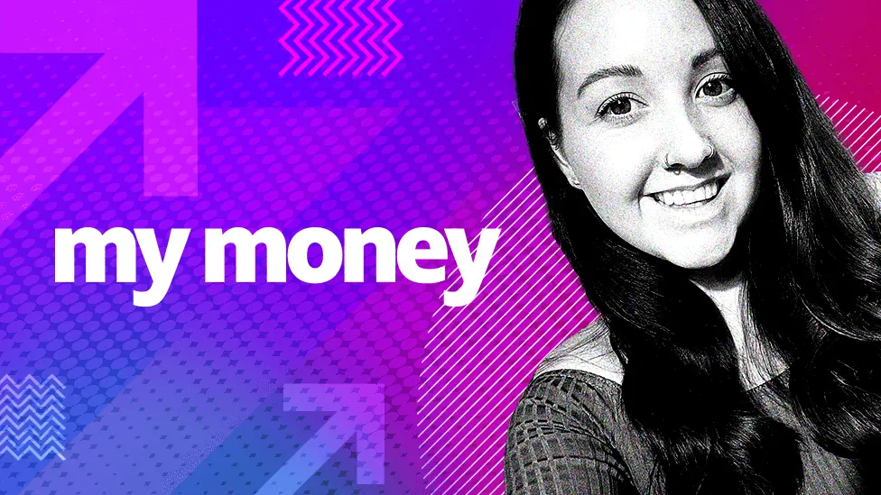 BBC A composite image of Alannah on a purple background with the text my money