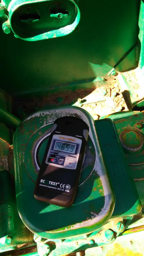 Dmitry Surin/VKontakte Radiation level at Russian war monument