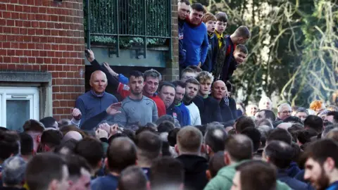Molly Darlington/Reuters Ashbourne Shrovetide football