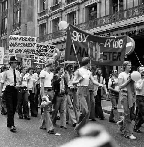 Robert Workman Archive, Bishopsgate Institute People attend the Pride march in 1976