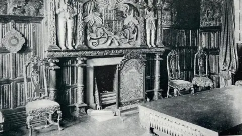 GWYDIR CASTLE  One of the rooms at Gwydir Castle before 1921 with the chairs in place (Gwydir Castle)IMG_7674.jpg