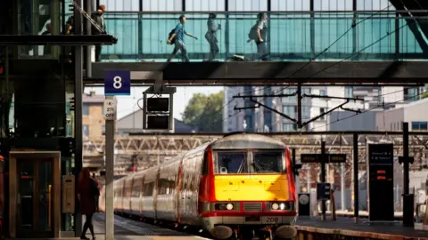 AFP Train arriving at Kings Cross
