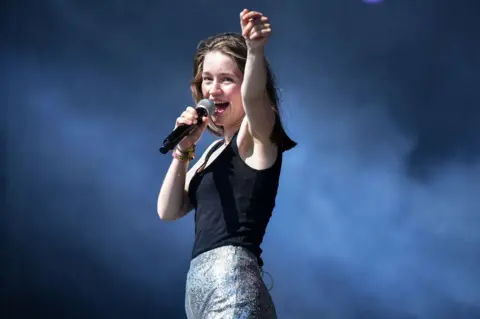 Getty Images Sigrid on main stage on Saturday