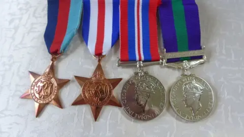 Blind Veterans UK/PA World War Two medals