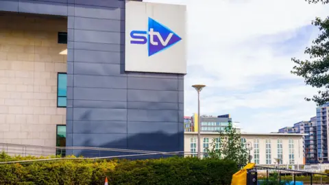 Outside of the STV buildng on the River Clyde.