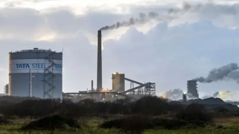 Getty Images Tata's site at Port Talbot in south Wales