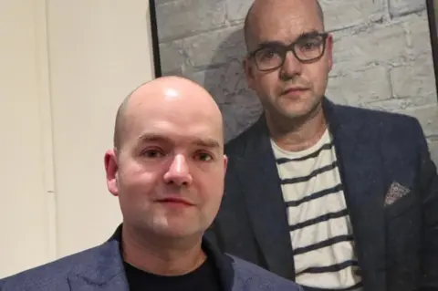 George McBean Mark Roscoe and painting