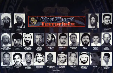 Getty Images A representation   of the FBI's astir   wanted violent  list