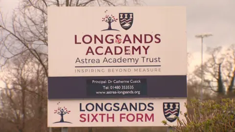 Martin Giles/BBC Longsands Academy sign