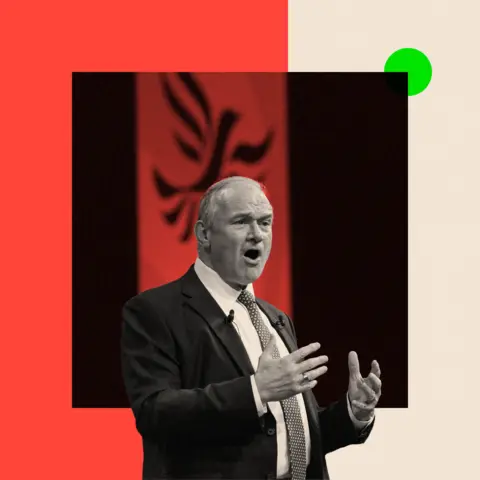 BBC A treated image of Ed Davey