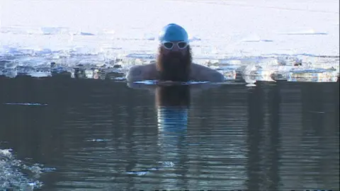 Ridley trains in Sweethope Lough, in Northumberland
