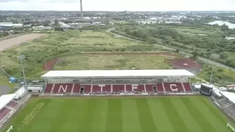 BBC Northampton Town's East Stand and adjacent land