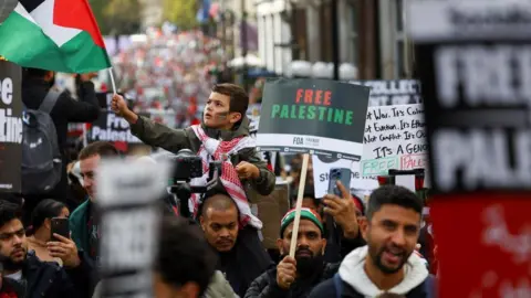 A pro-Palestinian protest in London