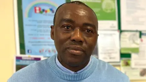 Nicola Haseler/BBC Thomas at MK Money Lifeline