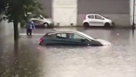 Car submerged in London