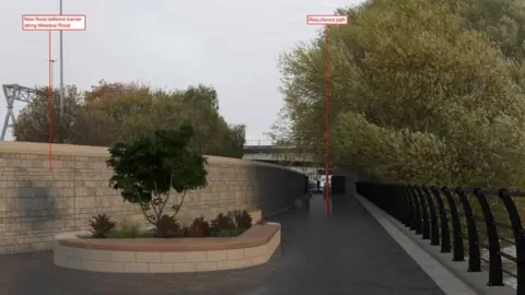 Heather Burman Artist impression of Derby Riverside