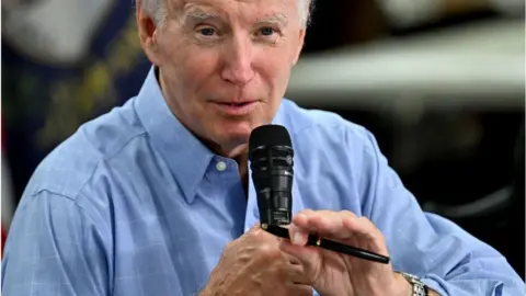 Getty Images Biden speaking in Kentucky