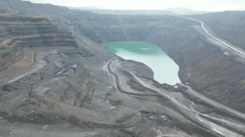 Mining void at Ffos-y-Fran 