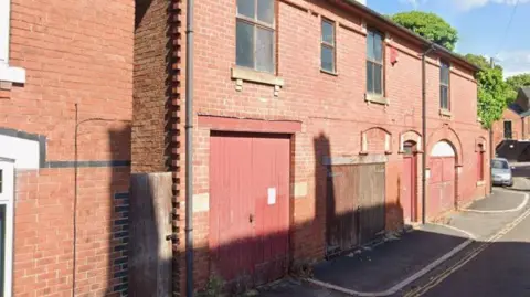 A street view of the building