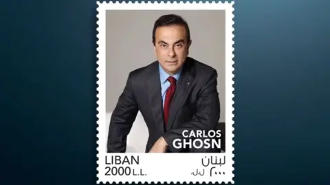 LibanPost Image shows Carlos Ghosn on a Lebanese postage stamp