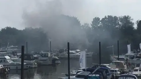 West Midlands Ambulance Service The boat on fire