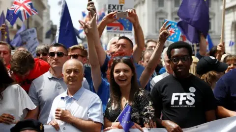 Reuters Pro-EU supporters marching in London