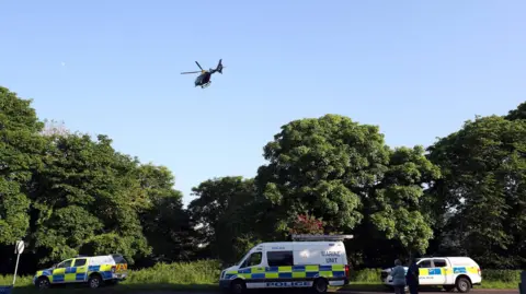 North News and Pictures River search in Ovingham showing emergency vehicles