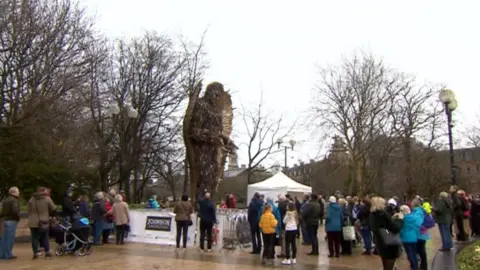 Hundreds attended the vigil in Hull