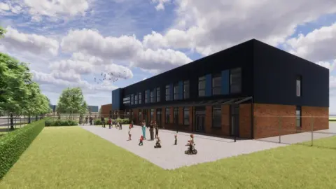 DPP Planning Artist's impression of an outside play area at one of the proposed new schools