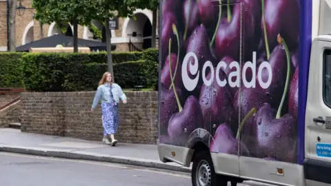 Ocado delivery truck