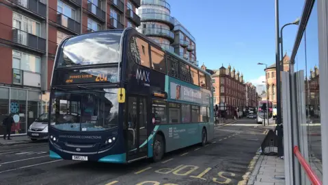 BBC Arriva bus in Leeds