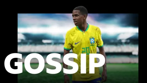 A picture of Estevao Willian on a graphic with the word Gossip