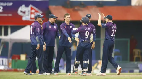 Scotland players celebrate