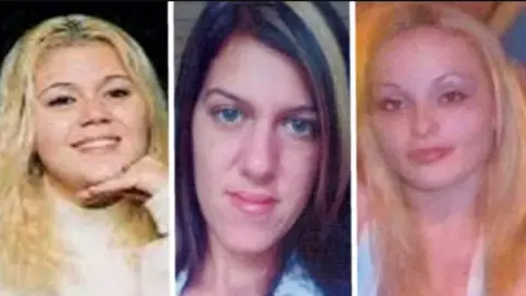 Reuters Victims Megan Waterman (L), Amber Costello (centre) and Melissa Barthelemy (R)

