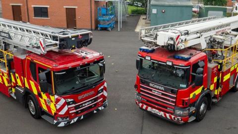 The two new fire engines