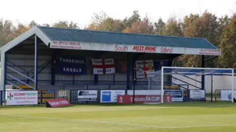 Getty Images A stand at the Longmead Stadium, home of Tonbridge Angels