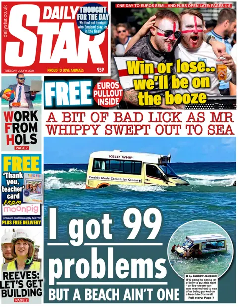 Front page of the Daily Star