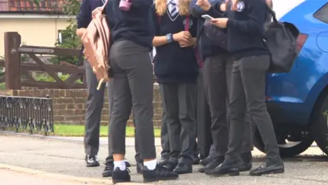 BBC Girls in trousers on the first day back to school