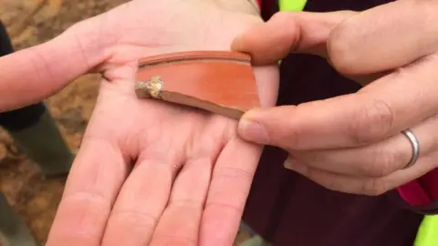 Remains of a Samian pottery