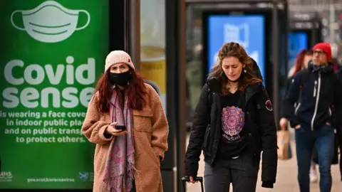 Getty Images Street scene in pandemic