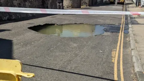 James MacClearly Sinkhole in Crouch Lane, Seaford