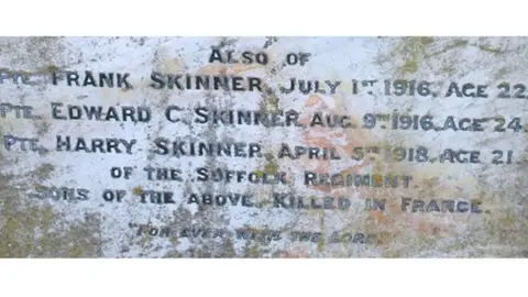 WIMPOLE PAST Skinner brothers gravestone