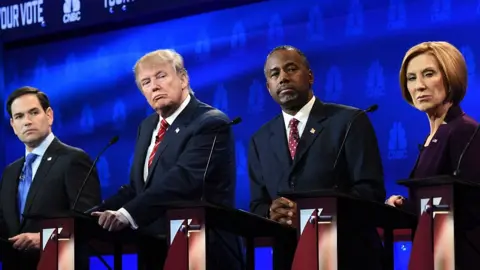 Getty Images Mrs Fiorina at a Republic Party presidential nominee debate