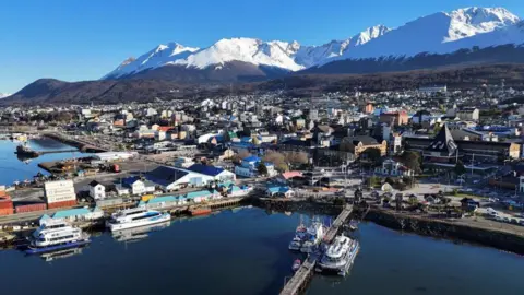 drone view of Ushuaia